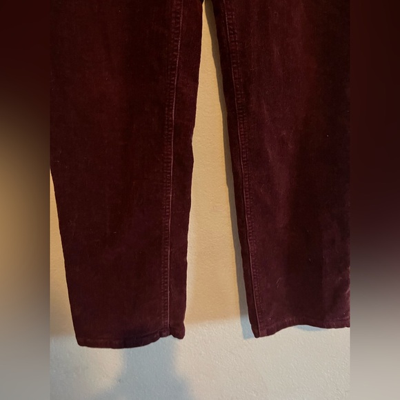 Cabelas Casuals Burgundy Corduroy Pants Straight Leg Casual Retro Size 6 - Picture 3 of 10